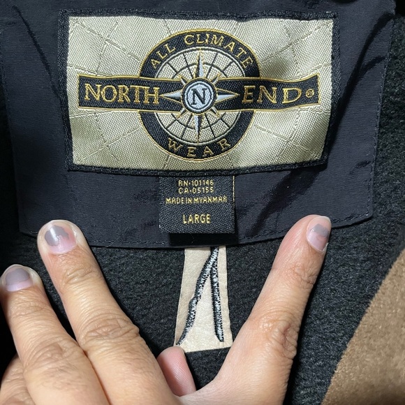 North End Pro Club Black Fleece Quarter-Zip Pullover - Size Large - Picture 15 of 16